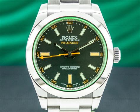 rolex milgauss verte|rolex milgauss price used.